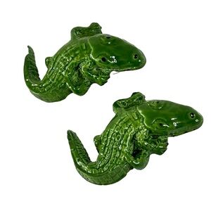 Vintage Crocodile Earrings Lightweight Plastic